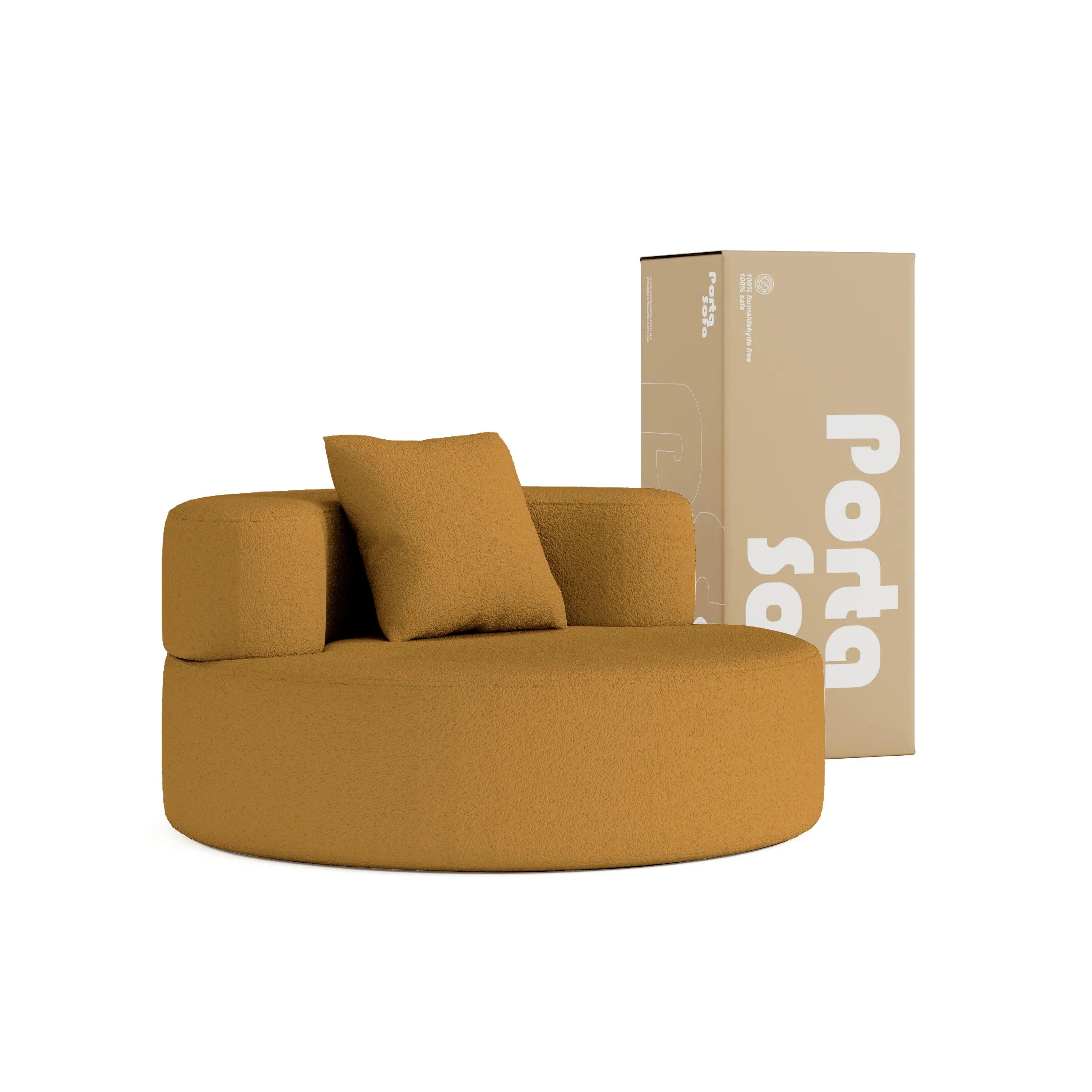 Milan Single Sofa-Mustard - PortaSofa